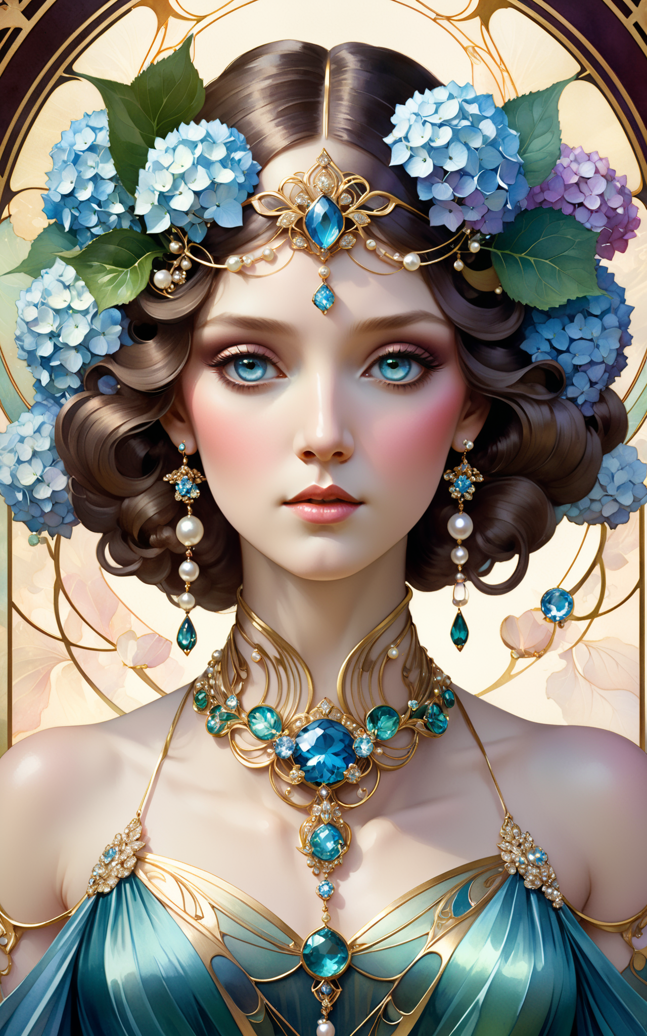 04782-1780935754-Art nouveau goddess hydrangeas gems crystals jewelry pearls watercolor, 8k resolution concept art portrait by Greg Rutkowski, Ar.png